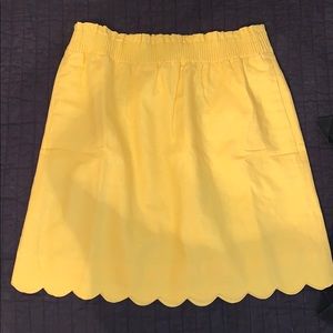 Scalloped Linen J.Crew Skirt